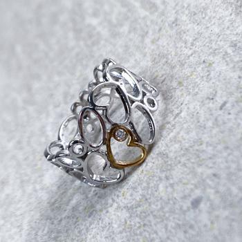 Bred elegant sølv ring fra NURAN (STR. 55)